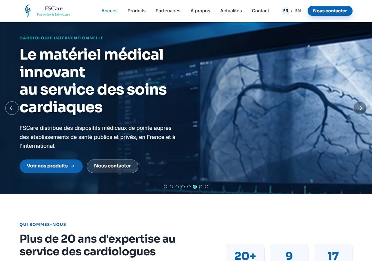 Aperçu du site FSCare